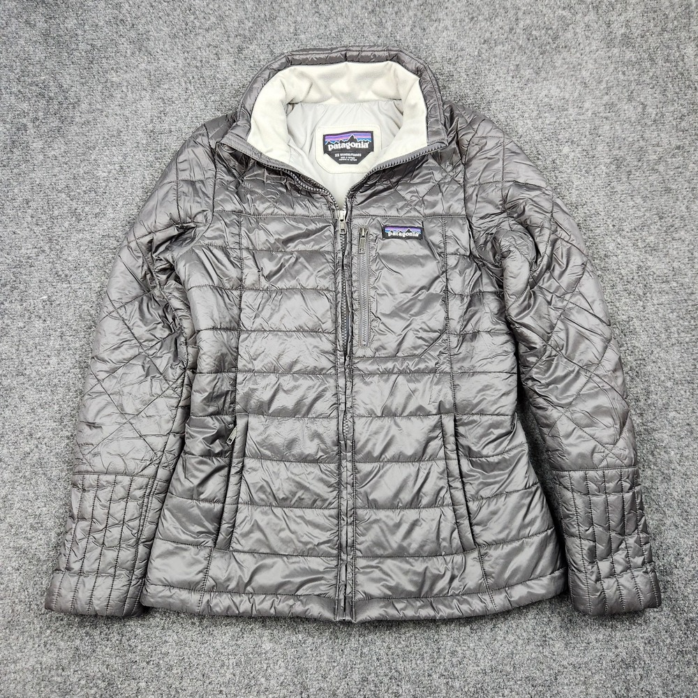 Patagonia Radalie Jacket Womens XS‎ Gray Quilted Insulated Full Zip Puffer Coat